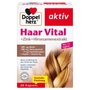 DOPPELHERZ Haar Vital+Zink+Hirseextrakt Kapseln